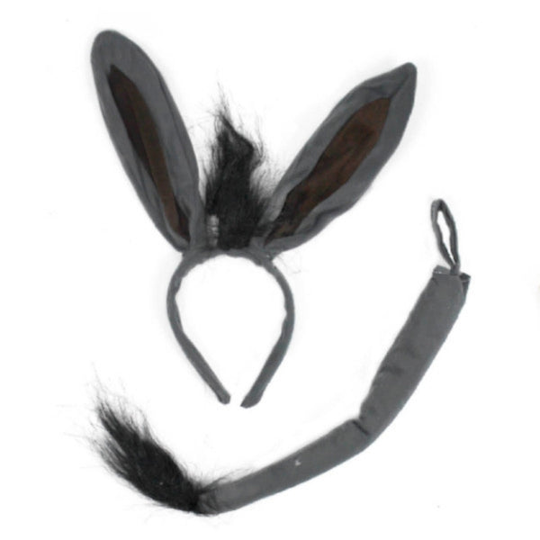 donkey ears on headband with tail.