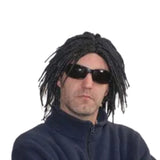 Dreads Wig, short black rastafarian wig.