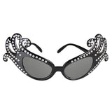 Edna Glasses - Black with tinted lenses and lots of diamantes.