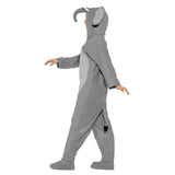 Elephant adult costume in grey, unisex.