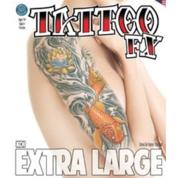 Extra large koi tattoo temporary.