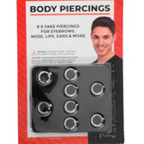 Fake Body Piercing set of 8