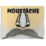 Fake Moustache B0015, grey with double sided tape attached.