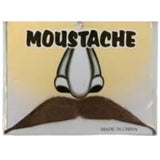 Fake Moustache B0015 in brown, adhesive backing.