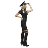 Fever Sexy Cop Ladies Costume, tight fitting dress with badge, hat and belt.
