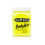 Fluro Yellow Face and Body Paint 200ml, water based and non toxic.
