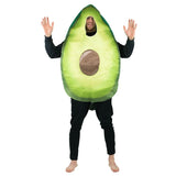 Foam Avocado Adult Costume, digitally printed avocado half including stone, opening for face.