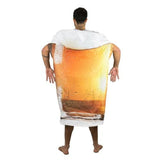 foam pint novelty adult costume, digital print on beer glass.