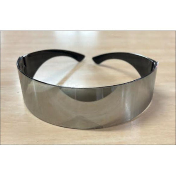 Glasses - Futuristic Mirror Silver Wrap A Round