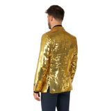 Gold Sequins Suitmeister Mens Blazer, premium quality with two slits at the back for easy wear.