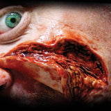 Gouged tinsley 3d fx transfer, large gash with skin flap effect.