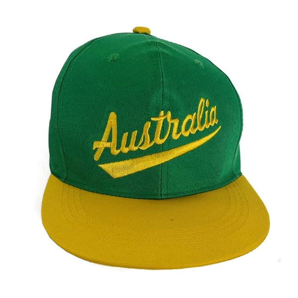 Green & Gold Australia Cap with snap back.