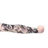 Hip Hop Tattoo Sleeve, in black and grey ink.