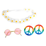 Hippy Kit - Glasses, Daisy Hairband, Peace Earrings