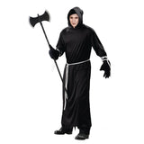 Horror Death Robe - Adult, ankle length jagged hemline, attached hood plus waist cord.