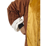 Horse Furry Onesie Costume, zip up at the front and sleeves blouse over cuff.