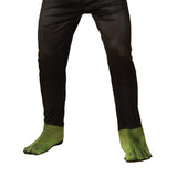 Hulk Deluxe Costume - Adult,  padded jumpsuit with printed feet.