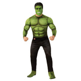 Hulk Deluxe Costume - Adult, padded jumpsuit with attached digitally print feet. eva plastic mask.