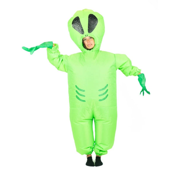 Inflatable Alien Novelty Costume is unisex.