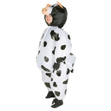 Inflatable cow adult costume with booty and tummy.