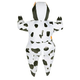 inflatable cow adult costume, fan is at waist back.