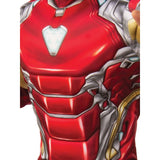 Iron Man Endgame Deluxe Adult Costume, digitally printed jumpsuit with padded chest, and full face mask.