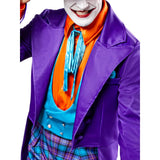 Joker Deluxe Costume - Adult, check ants, lue vest and purple long jacket.