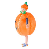 Kids Inflatable Pumpkin Costume with opening for arms and neck.