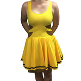 Ladies Electric Mouse - Hire, yellow dress and petticoat.