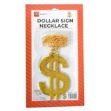 Large Dollar Sign Gold Necklace
