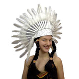 Large White Headdress, native american chief headdress.
