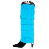 Legwarmers Chunky Knit in blue ideal for 80's parties.