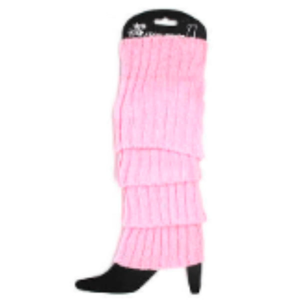 Legwarmers Chunky Knit in pink perfect for 80's parties.