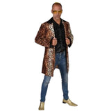 Leopard Adult Jacket mid thigh length, versatile, unisex, great for musicians and tv personalities.