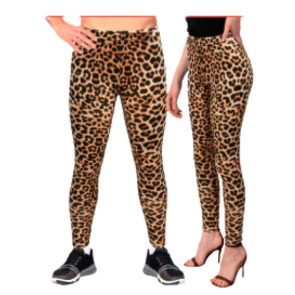 Leopard print adult leggings, multi-purpose and unisex.