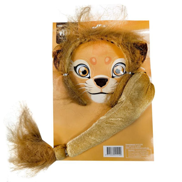 Lion Ears Headband with Tail suitable adults and children.