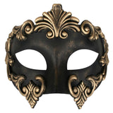 Lorenzo mask in gold for men with feature 3d design.