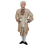 Louis xvi antique rose mens costume, quality embroidered frock coat, vest/shirt front, lace jabot and cuffs, knickers with pockets.