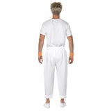 Made in 80s Men's White Costume, pants and t-shirt