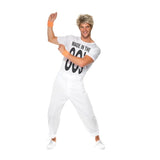 Made in 80s Men's White Costume, pants and -t-shirt.