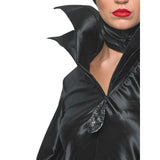 Maleficent Deluxe Adult Costume, dress with large pointed collar with 2 layers in one.