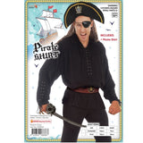 Medieval Pirate Shirt - Black lacing at cuffs and chest.