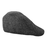 Mens Vintage Flat Cap - Dark Grey