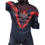 Miles Morales Deluxe Lenticular Costume - Child, jumpsuit with padded chest and arms, spider lenticular at chest.