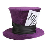 Mini Purple Hatter Hat, velveteen hat on elastic headband.