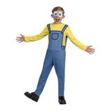 Minions Unisex Child's Costume, lightweight printed polyester jumpsuit and mask.