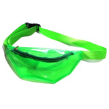 Neon Bum Bag - Asst Colors, green with adjustable strap.
