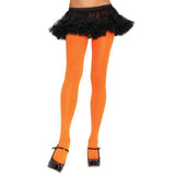 Nylon full length tights in orange from Leg Avenue, standard size.