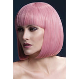 Pastel Pink Long Bob Fever Wig-Elise, heat resistant quality wig.