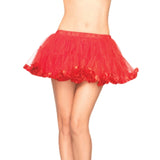 Petticoat w/Pleated Satin Trim Leg Avenue - Red, short and fluffy.